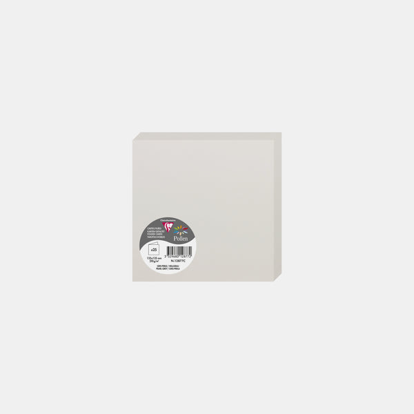Carte pré pliée 135x270 velin 210g gris perle Pollen