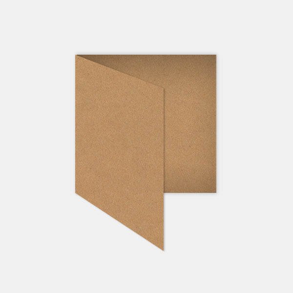 Carte pré-pliée 130x260mm kraft matière