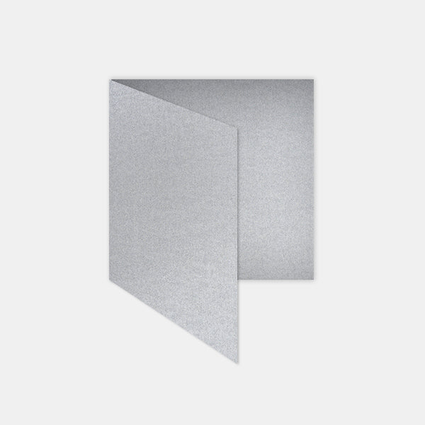 Pre-folded card 130x260mm metallic silver