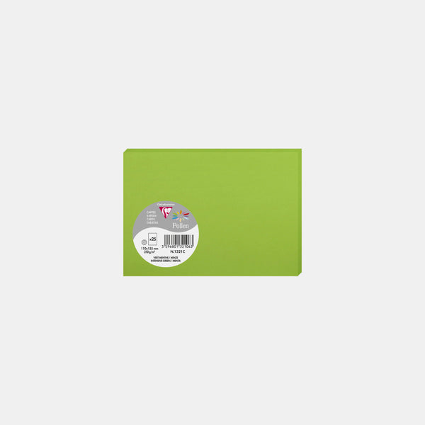 Carte 110x155 velin 210g vert menthe Pollen