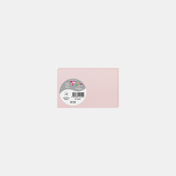 Carte 82X128 velin 210g rose Pollen