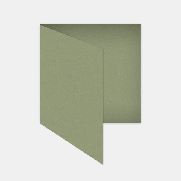 Pre-folded card 145x290mm kraft olive