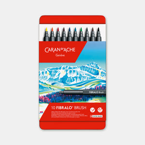 Boite de 10 feutres pinceau couleurs Fibralo Brush