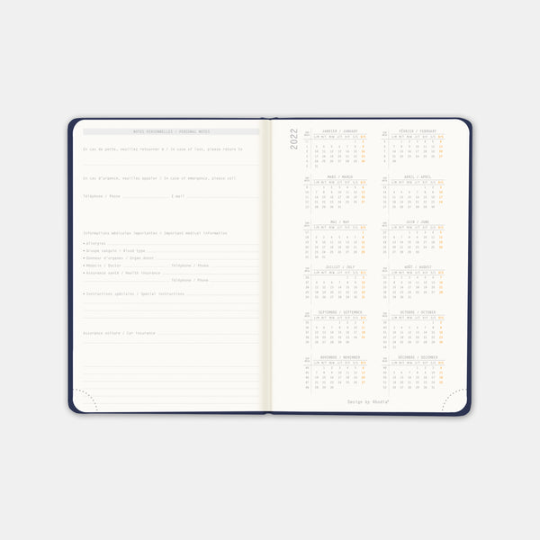 Rhodia 2024 a6 midnight blue diary
