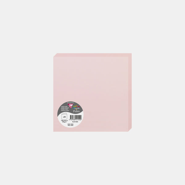 Carte pré pliée 160x320 velin 210g rose Pollen