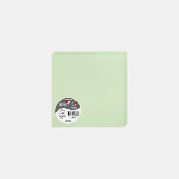 Carte pré pliée 160x320 velin 210g vert Pollen