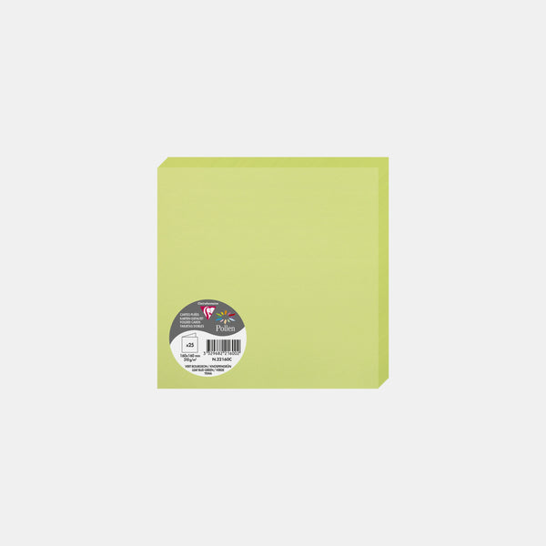 Carte pré pliée 160x320 velin 210g vert bourgeon Pollen