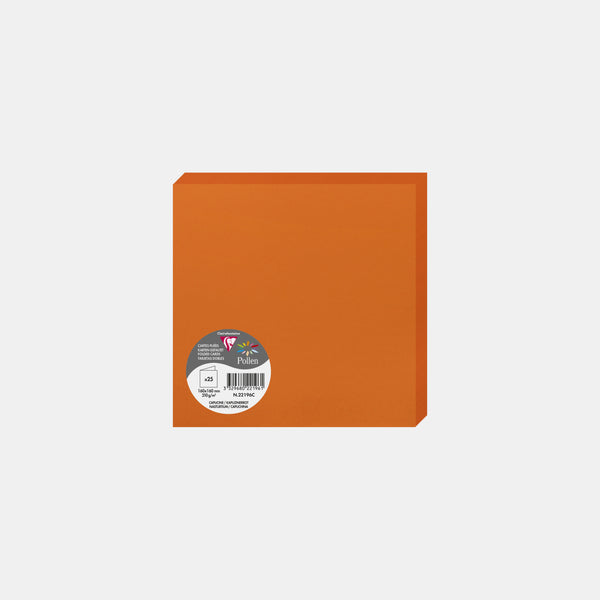 Carte pré pliée 160x320 velin 210g capucine Pollen