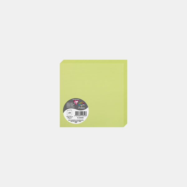 Carte pré pliée 135x270 velin 210g vert bourgeon Pollen