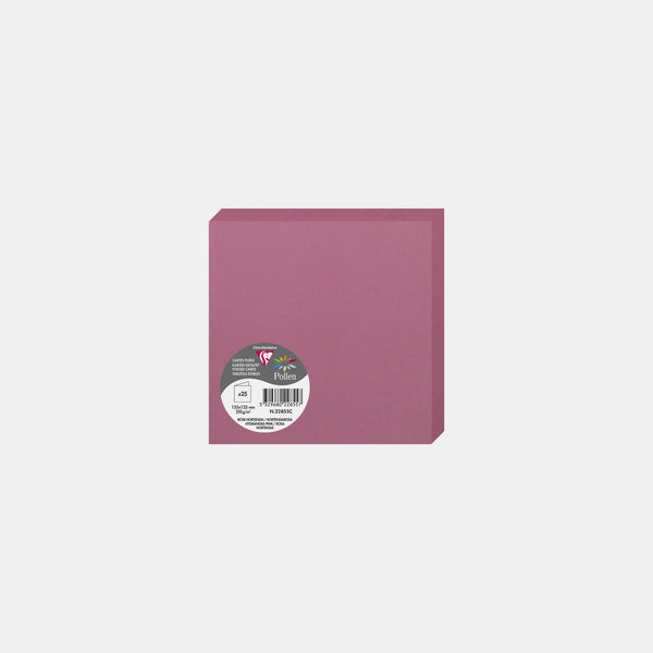 Carte pré pliée 135x270 velin 210g rose hortensia Pollen