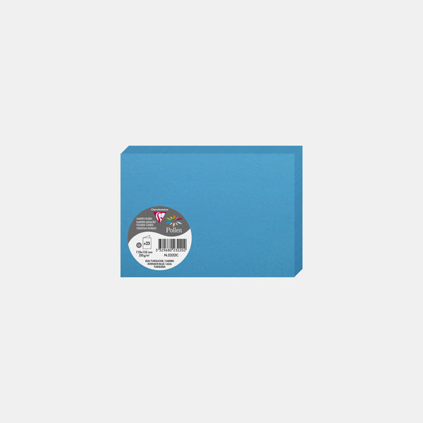 Pre-folded card 110x210 vellum 210g turquoise blue Pollen