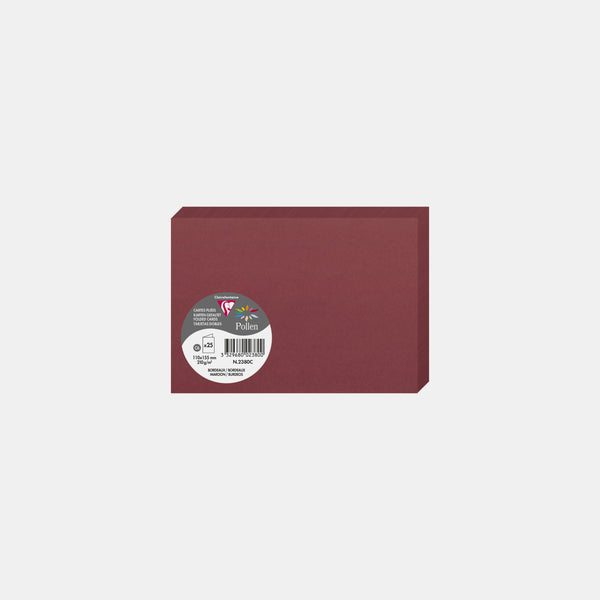 Carte pré pliée 110x210 velin 210g bordeaux Pollen