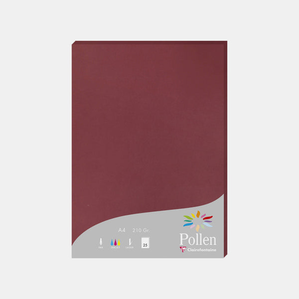A4-Pergamentblatt, 210 g, burgunderfarbener Pollen