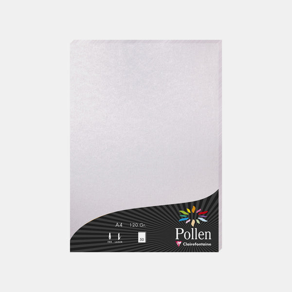 Feuille A4 irisé 120g rose poudré irisé Pollen