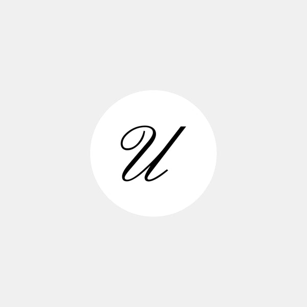 Alphabet lozenge English letter U