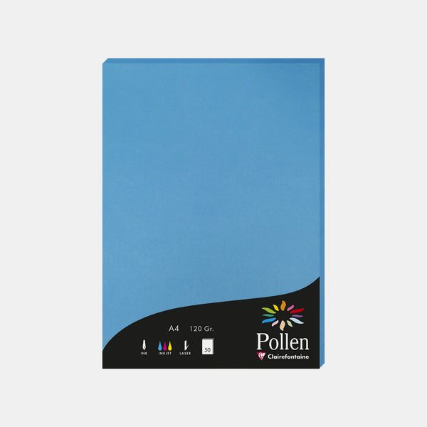 A4-Pergamentblatt, 120 g, türkisblauer Pollen