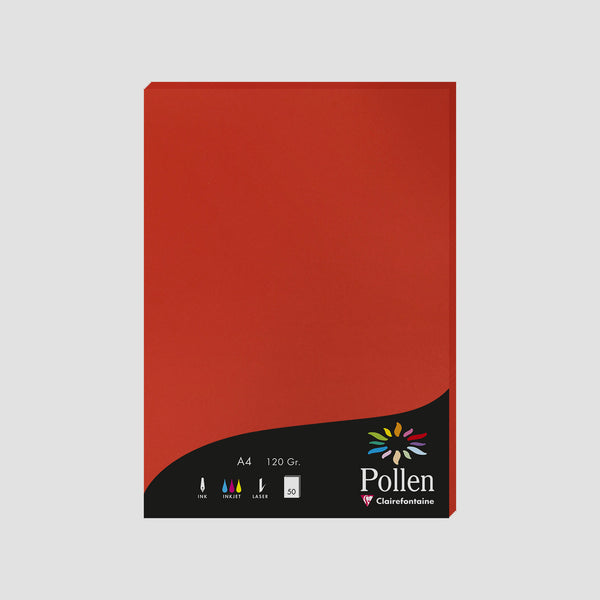 A4-Pergamentblatt, 120 g, korallenroter Pollen