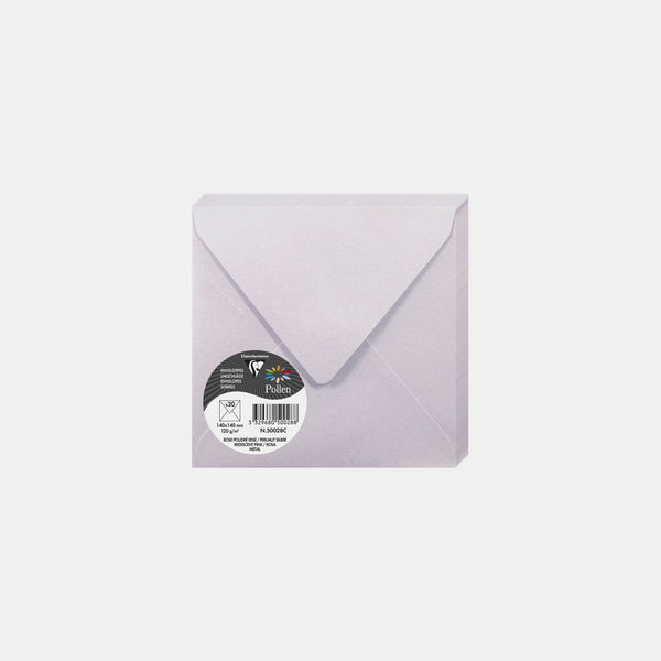 Envelope 140x140 iridescent 120g powder pink iridescent Pollen