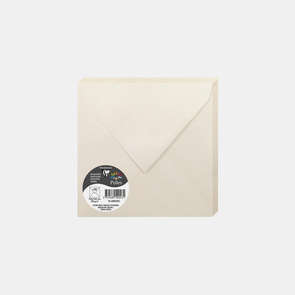 Envelope 165x165 iridescent 120g ivory iridescent Pollen