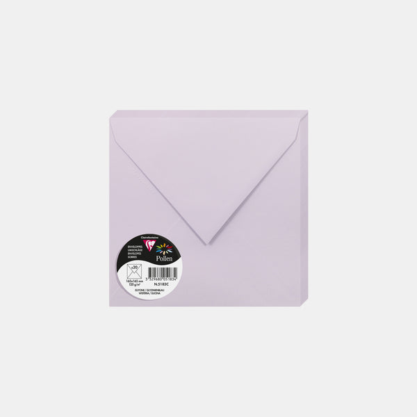 Enveloppe 165x165 velin 120g glycine Pollen