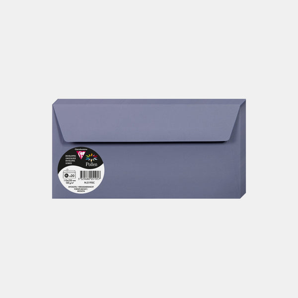 Enveloppe 110x220 velin 120g myosotis Pollen