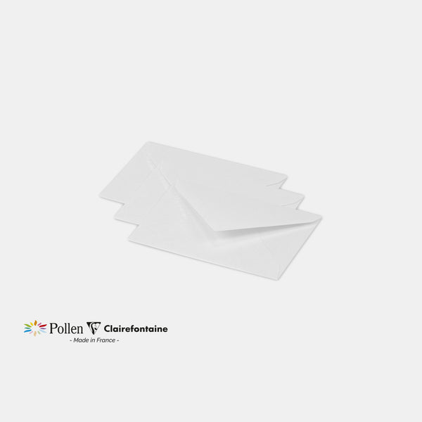 Envelope 75x100 iridescent 120g white iridescent Pollen