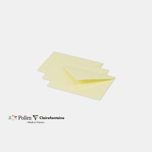 Enveloppe 75x100 velin 120g jaune canari Pollen
