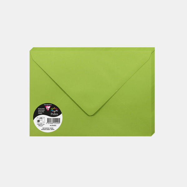 Enveloppe 162x229 velin 120g vert menthe Pollen