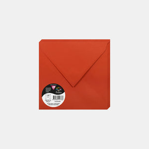 Enveloppe 165x165 velin 120g rouge corail Pollen