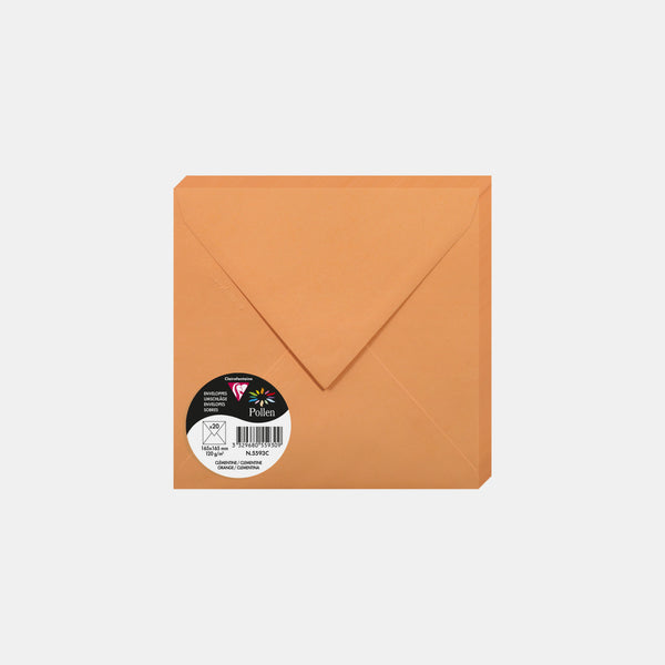 Envelope 165x165 vellum 120g orange clementine Pollen