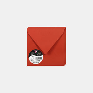 Enveloppe 140x140 velin 120g rouge corail Pollen