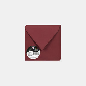 Enveloppe 140x140 velin 120g bordeaux Pollen