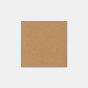 Carte 90x90mm kraft matière