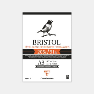 Bloc papier bristol 205g - A3