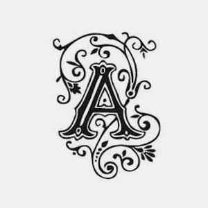 Arabeske-Alphabet-Stempel a