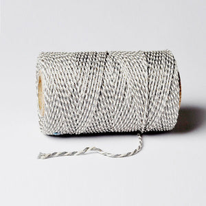 Bäckergarn metallic silber – 20-Meter-Spule