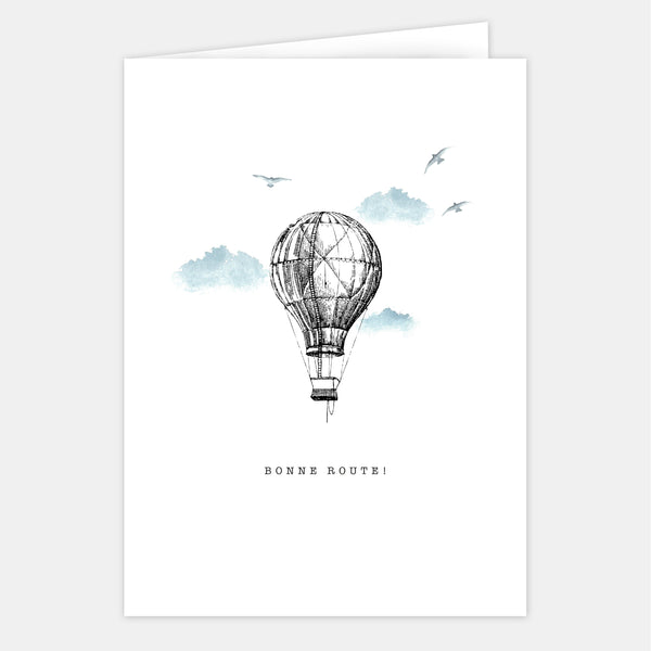 Grande carte Bonne route - Montgolfière
