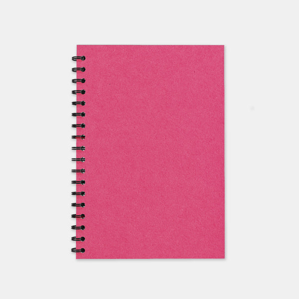 Fuschia-Recycling-Notizbuch, 148 x 210 einfache Seiten
