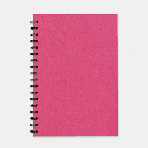 Fuschia-Recycling-Notizbuch, 180 x 250 einfache Seiten