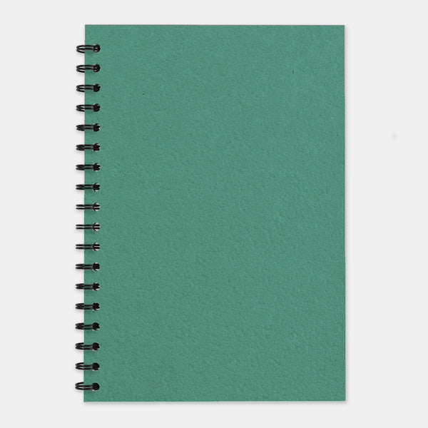 Turquoise green recycled notebook 210x297 plain pages