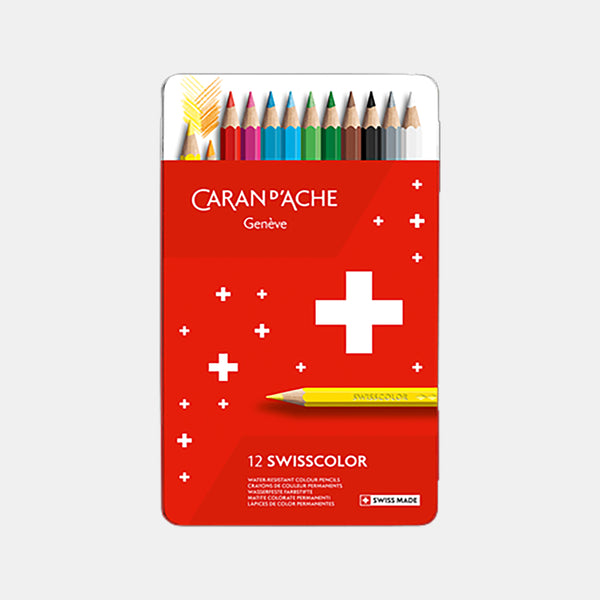 Schachtel mit 12 Swisscolor-Buntstiften