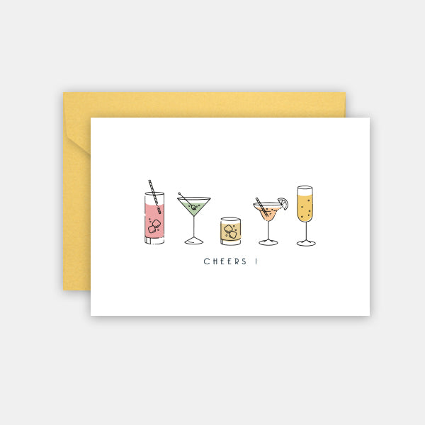 Carte de voeux personnalisée Cocktail