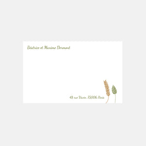 Petite carte de correspondance Fleurs Séchées