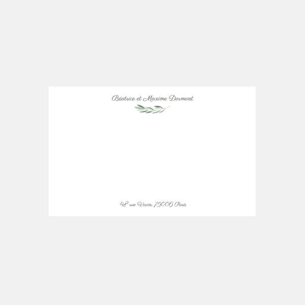 Kleine Foliage-Korrespondenzkarte