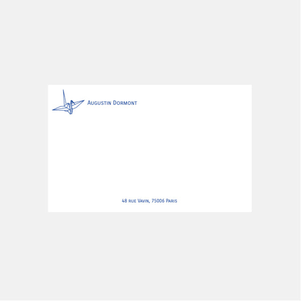 Small Origami correspondence card