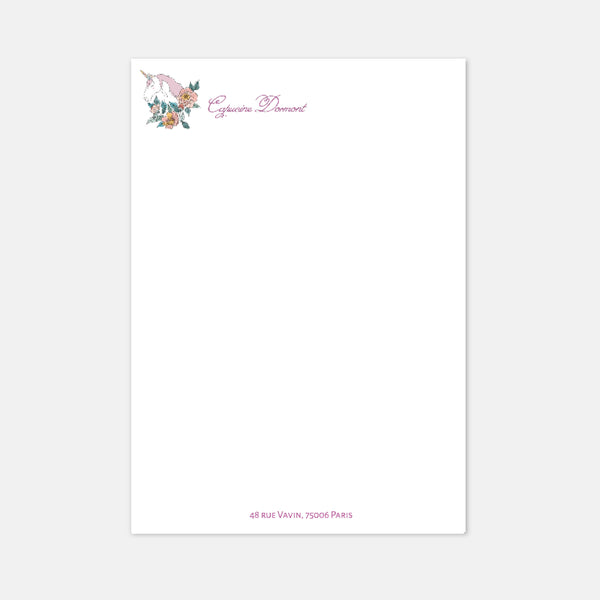 Writing paper - A4 Unicorn
