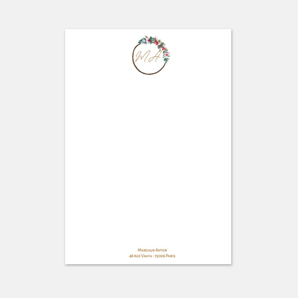 Briefpapier - A4 Blumenkrone