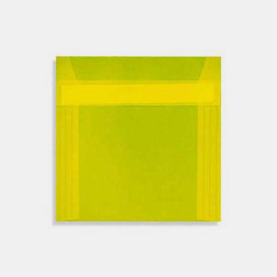 Umschlag 160x160 mm, gelbes Transparentpapier