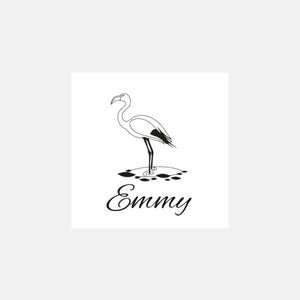 Personalized flamingo stamp
