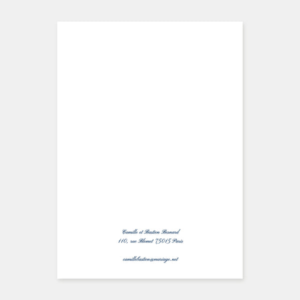 Klassische Aquarell-Einladung zur kirchlichen Hochzeit